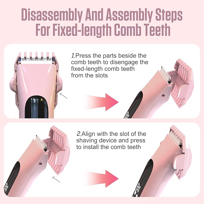 Bikini Trimmer for Women - Painless Electric Razors for Silk SkinCordless Body Shaver for Trip IPX7 Waterproof Dual Head Pink