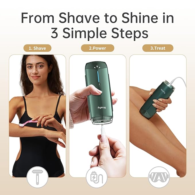 Ice Cooling IPL Home Use Hair Removal Device Laser Hair Removal Machine Painless Epilator for Women Men 3 Energy Levels &amp 2 Modes Face Body Use with Razor &amp Glasses