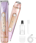 WNJ 2 in 1 Women Electric Shaver - Dual Head Bikini Trimmer - IPX7 Waterproof - Wet &amp Dry Use - Body Hair Trimmer and Facial Hair Remover for Bikini Underarm Leg Private Area Arm Body Face
