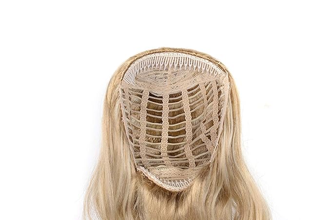 Onedor 23 Curly Hair Women Ladies 3/4 Half Wig Premium Japanese Synthetic fibers Wigs with Secured Mesh Head Cap (1416T)