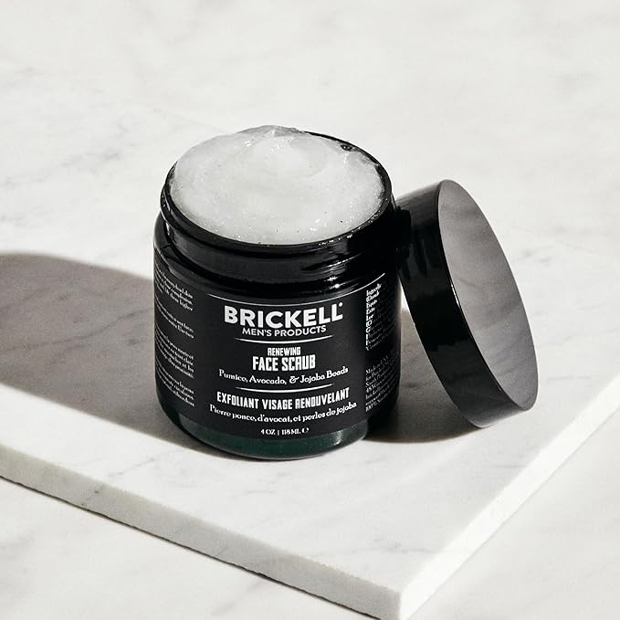 Brickell Men's Products Daily Advanced Face Care Routine I Gel Facial Cleanser Wash Face Scrub Facial Moisturizer Lotion Natural and Organic Men's Skin Care Gift Set Scented