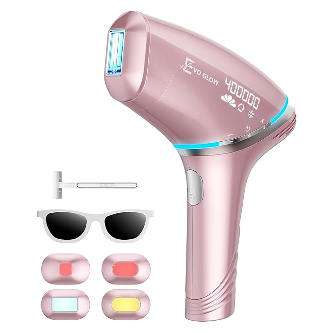 Latest Generation IPL Laser Hair Removal Device for Women. Long Lasting Visible Results in 2 Weeks. 45°F Cooling Painless Treatment Full Body Lazer Hair Removal with Precision Head &amp Ideal Gift B