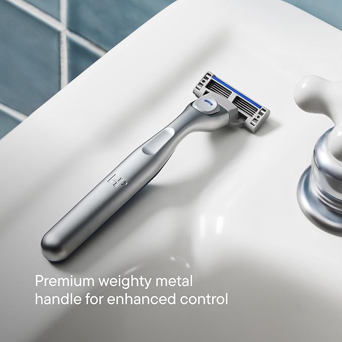 HARRY'S PLUS: Shaving Kit for Men ? Gift Box with Premium Handle 5 Razor Blade Cartridges 2 oz Foaming Shave Gel &amp Travel Cover Advanced Pivoting System ? Onyx