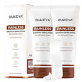 OUKEYA 2PACK Hair Removal Cream for Women &amp Men Sensitive Skin Natural Extracts Depilatory Cream for Bikini Line Legs Arms Underarms Dermatologically Tested Painless Hair Remove Gel with Tool