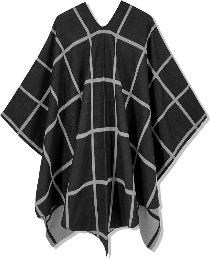 Moss Rose Women's Shawl Wrap Poncho Ruana Cape Open Front Cardigan Shawls for Fall Winter