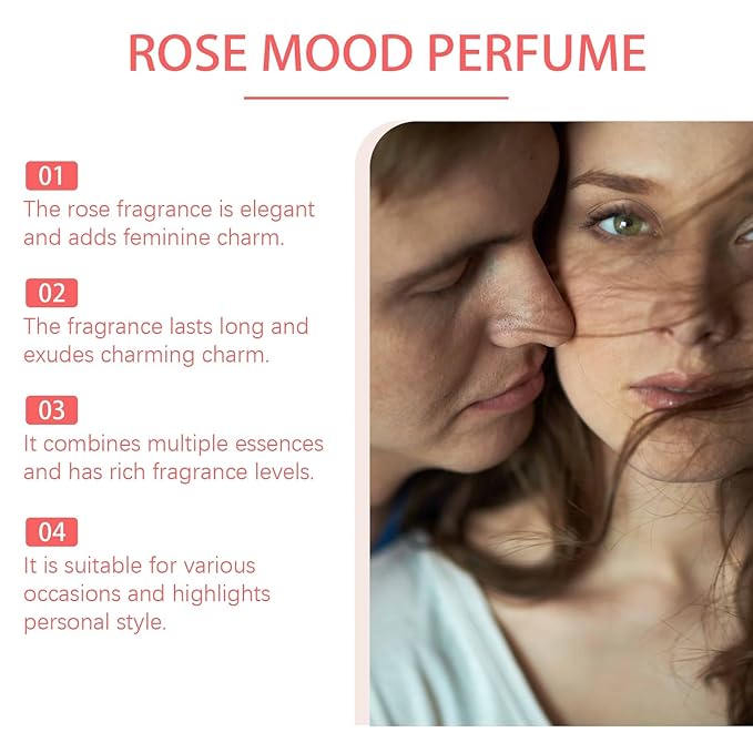 Roll-On Charming Floral Fragrance Perfume - Rose Scented Long-Lasting Portable Elegance(3PCS)