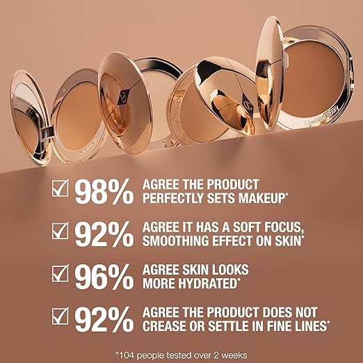 Charlotte Tilbury Airbrush Flawless Finish Setting Powder - Pore-Blurring Pressed Powder for Face Makeup to Minimize Shine with a Soft-Focus Finish
