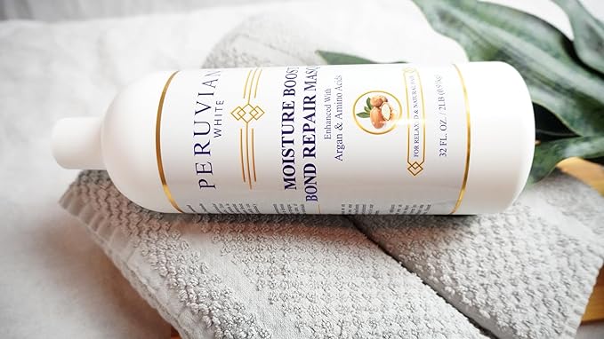 Moisture Boost Bond Repair Masque with Argan and Amino Acids 32 oz ? Deep Conditioning Treatment for Damaged Hair Strengthens Restores and Hydrates