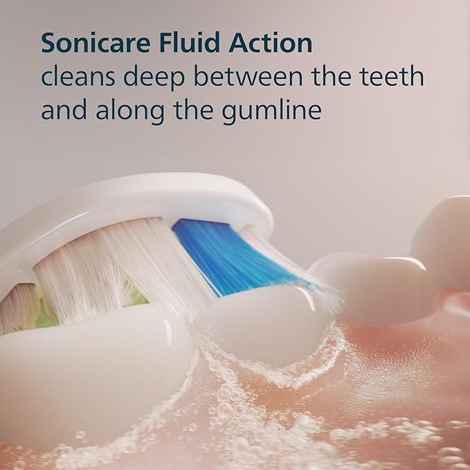 Philips Sonicare W DiamondClean - Genuine Replacement Electric Toothbrush Heads White 4 Pack One Year Supply HX6064/65