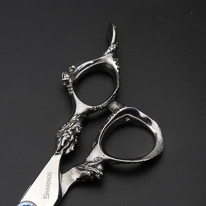 Japan 440C 5.5/6 inch Hair Professional Stylist Bearing Scissors - Salon Studio Modeling Tools - Thinning Scissors (7 inches 2 Pieces)