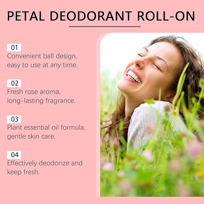 Rose Scented Body Roll-On Perfume - Fresh &amp Natural Long-Lasting Fragrance Enhance Your Charm With Lightweight Touch(2PCS)