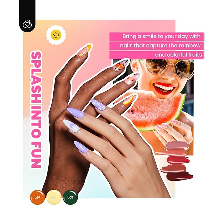 Beetles 85 Pcs Gel Nail Polish Kit with U V Light 55 Colors Gel Nail Kit for Beginners with Everything at Home Manicure Winter Nail Art Jelly Nails Emotional Spectrum Collection