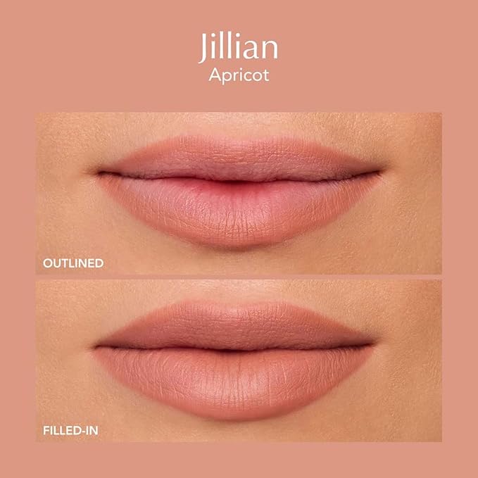 Thrive Causemetics Lip Filler Long-Wearing + Plumping Lip Liner Shea Butter Hydrating Lip Plumper Retractable Lip Liner Pencil Built In Sharpener Vegan &amp Cruelty Free Jillian (Apricot)