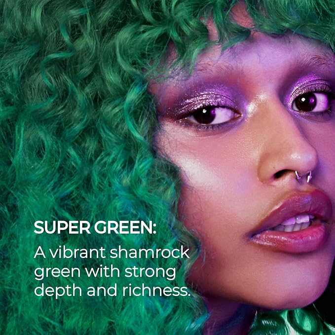 XMONDO Color Super Green Depositing Mask &amp Semi-Permanent Green Dye | Infused with Bond Booster Technology &amp Hyaluronic Acid for Nourishment Revitalization &amp Repair Vegan Formula 8 Fl O