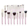 Jessup Makeup Brushes Set Professional 25PCS Pink Premium Natural Powder Foundation Eyeshadow Blending Concealer Blusher Highlight Labeled Brushes T290