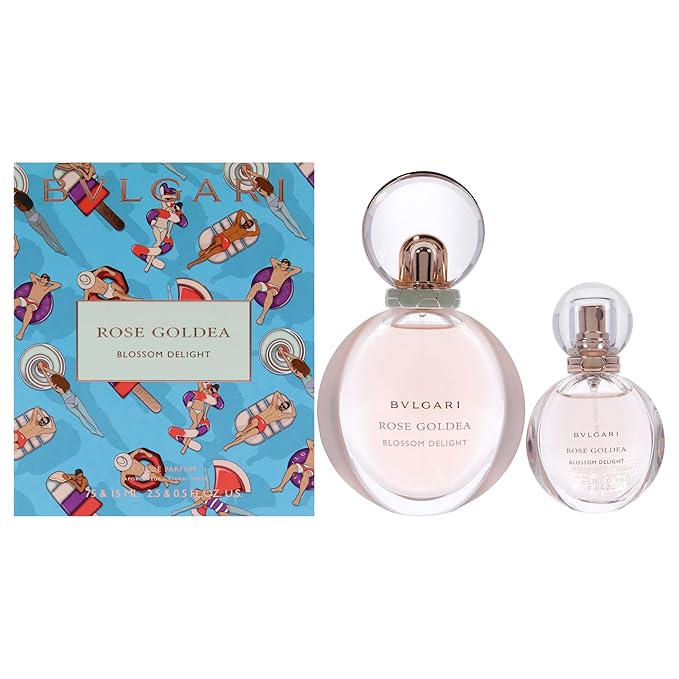 Bvlgari Rose Goldea Blossom Delight for Women - 2 Pc Gift Set 2.5oz EDP Spray 0.5oz EDP Spray