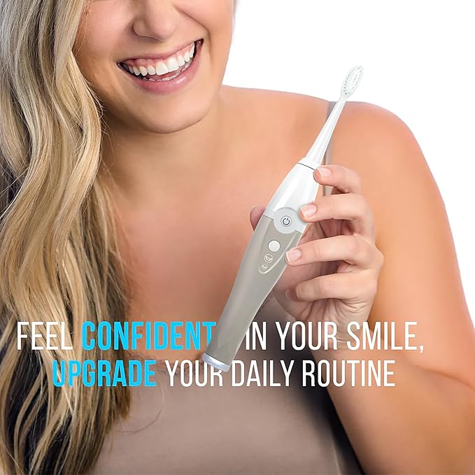 TAO Clean UV Sanitizing Sonic Toothbrush and Cleaning Station Electric Toothbrush Dual Speed Setting Sandstone