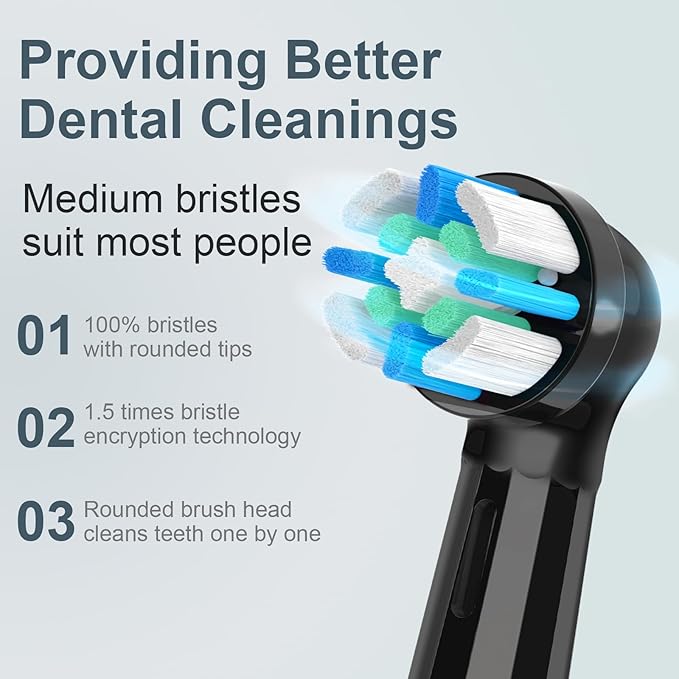 10 PCS IO Replacement Heads Compatible with Oral b IO 2/3/4/5/6/7/8/9/10 Series Electric Toothbrush Brush Heads Refills Compatible with Oral B IO (Black/White)