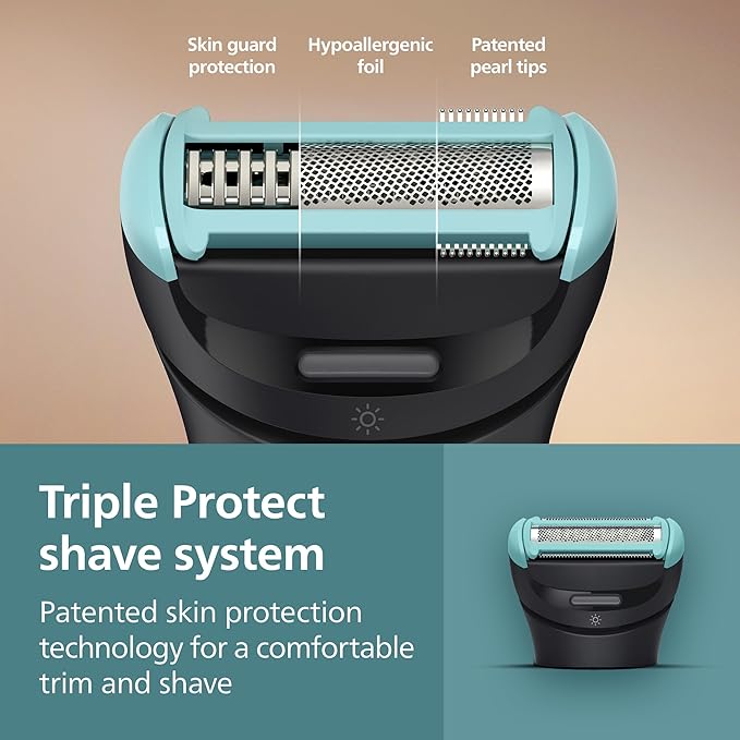 Philips Norelco Body Groomer 7000 Series Waterproof Men's Full Body Groomer with Travel Case Triple Protect Shave System &amp Body Hair Trimmer with Contour-Following 2D Flexing Head BG7490/50
