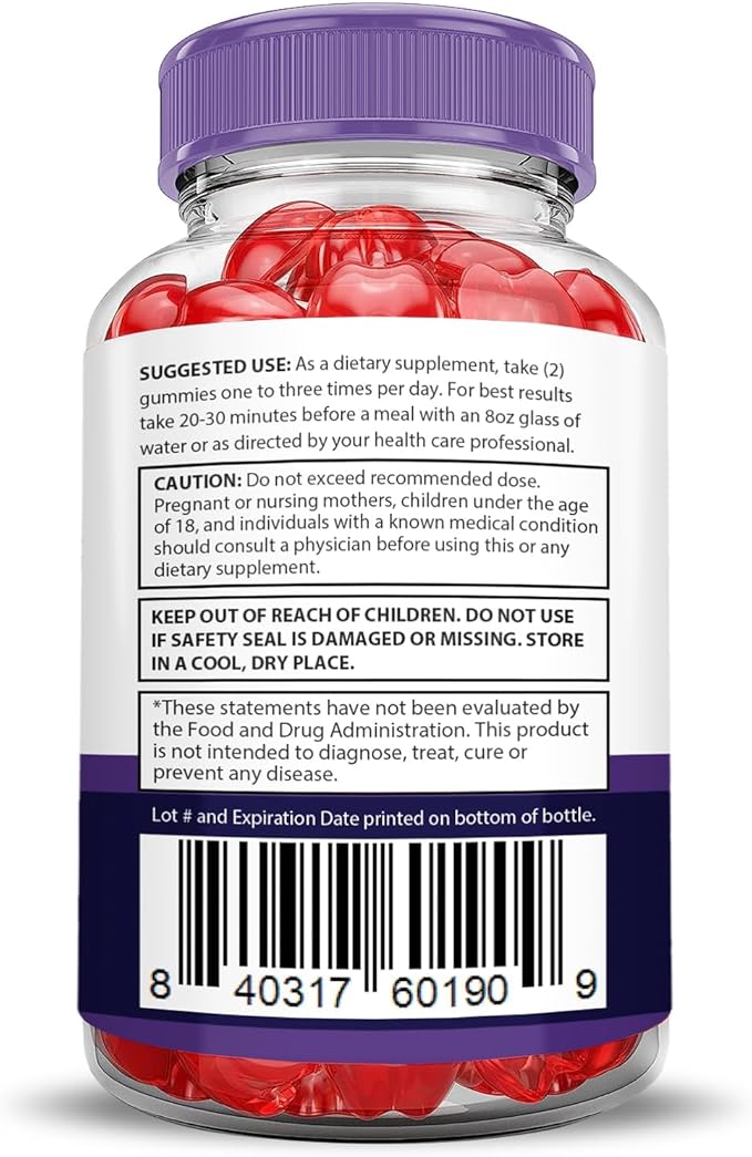 (2 Pack) Bio Lyfe Keto ACV Gummies Advanced Formula 1000MG Biolyfe Keto Gummies Apple Cider Vinegar Formulated with Pomegranate Beet Juice Powder B12 Vegan Non GMO 120 Gummys