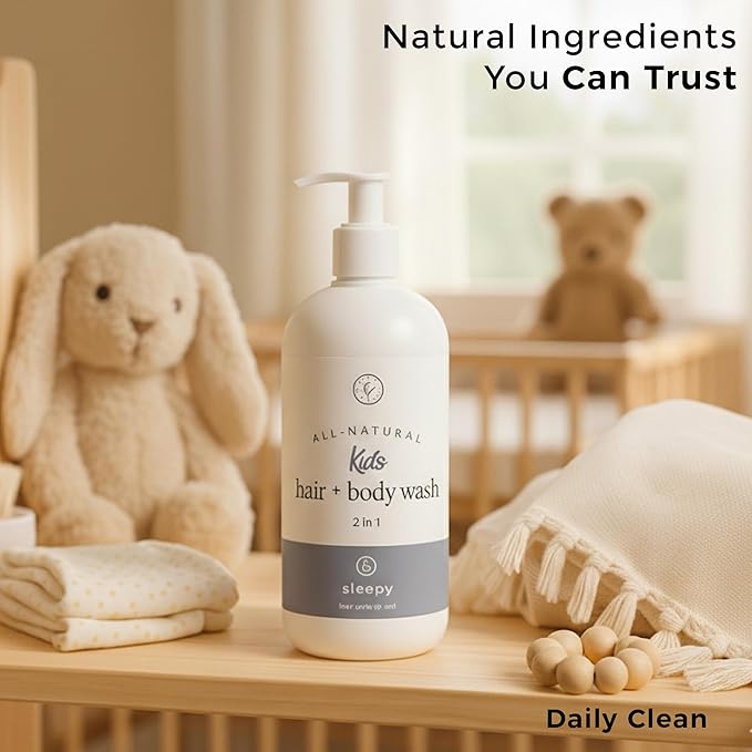 Rowe Casa Organics 2-in-1 Kids Hair &amp Body Wash with Therapeutic Essential Oils ? Fruity Kids Shampoo &amp Body Wash with Sweet Bright &amp Uplifting Scent ? 16 Fl. Oz