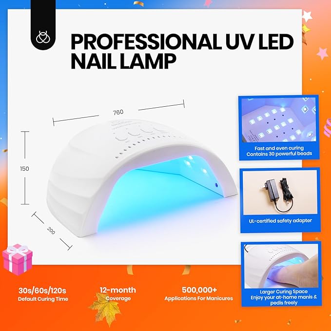 Beetles Gel Nail Polish Kit with U V Light - 75PCS Chic Outfits 45 Colors Gel Polish Set All Season Nail Kit with 5PCS Base Top Coat Soak Off Nails Art Tools Perfect Manicure Set Gifts for Women