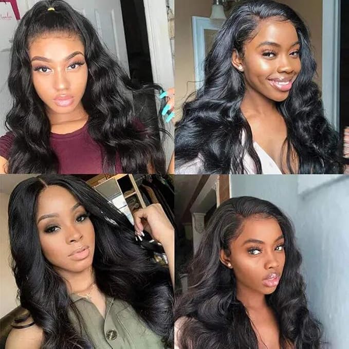 UNice Hair Brazilian Body Wave Human Hair 1 Bundle 100% Unprocessed Virgin Human Hair Weave Extensions Natural Black Color Can be Dyed and Bleached 8 inch
