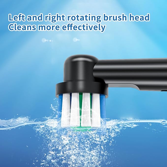 Deep Clean Rechargeable Electric Powered ToothbrushPressure Sensor to Protect Gums (Black)