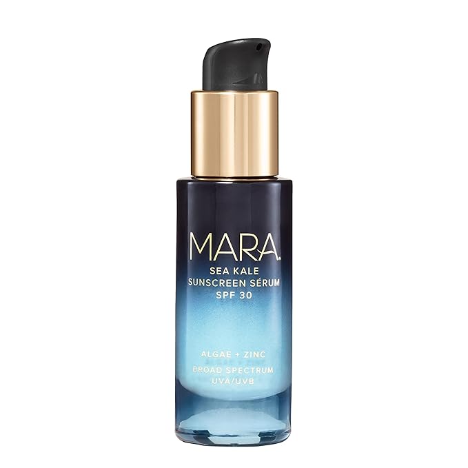 MARA - Sea Kale Sunscreen Serum SPF 30 with Algae + Zinc | Hydrating Face Oil to Help Reduce Visible Redness + Shield Skin from Blue Light + Pollution For All Skin Types (1 fl oz | 30 ml)
