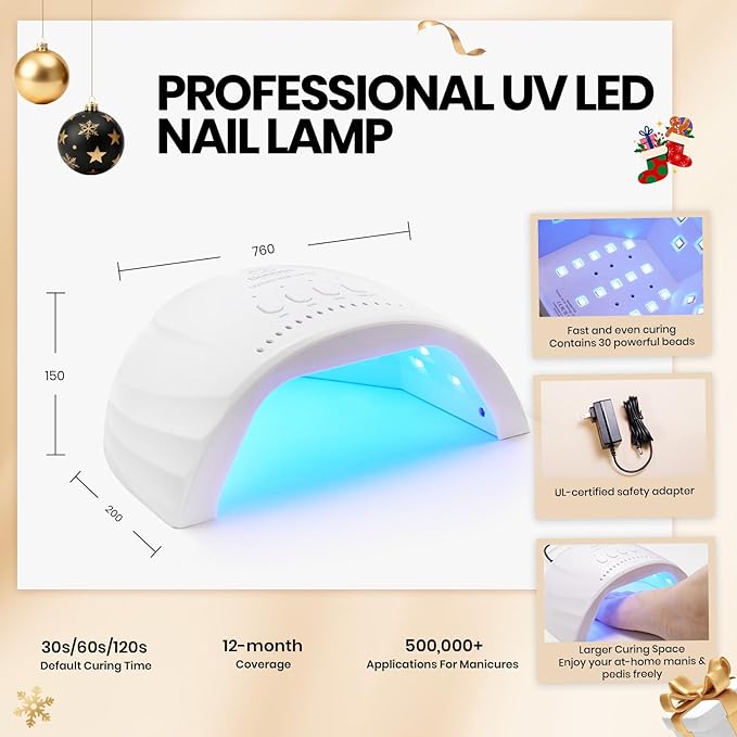 Beetles Gel Nail Polish Kit with U V Light 75PCS Gel Nail Kit with Base Top Coat 45 Colors Winter Christmas Gel Polish Set Burgundy Red Exquisite Femininity Manicure Home DIY Gifts for Women Teens
