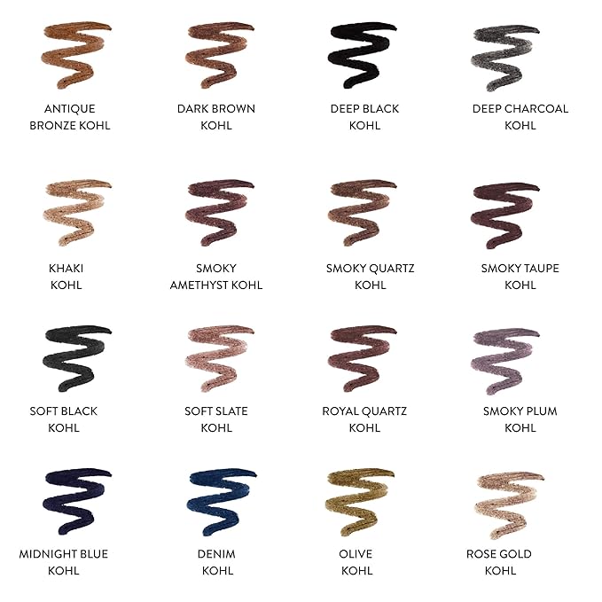 LAURA GELLER NEW YORK Kajal Longwear Kohl Eyeliner Pencil - Rose Gold Kohl - Caffeine and Vitamin E - Smooth &amp Blendable Liner - Built-In Sharpener