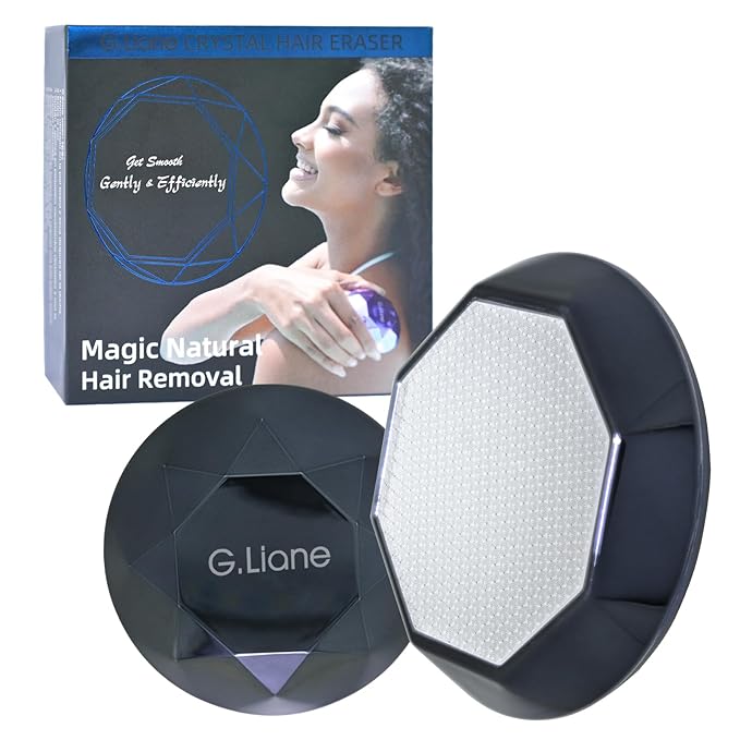 Crystal Hair EraserPainless Nano Hair Remover ExfoliationGentle and Efficient Glass Hair Removal Device Without WaxingNatural Epilator for Women and Men(Diamond Black)
