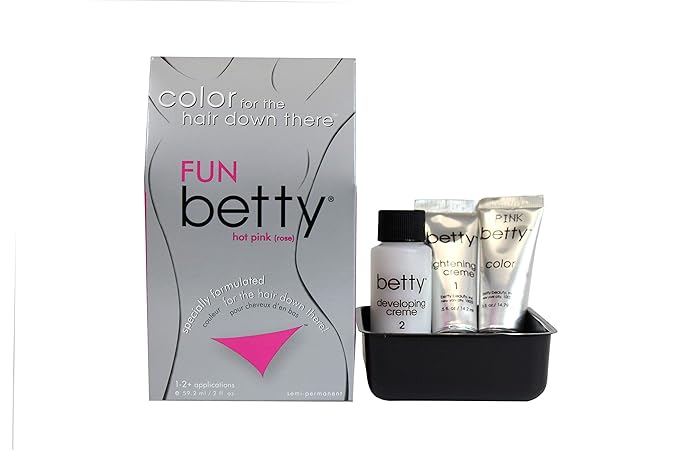 Fun Betty - Hair Color for the Hair Down There Kit Hot Pink (3-Pack)