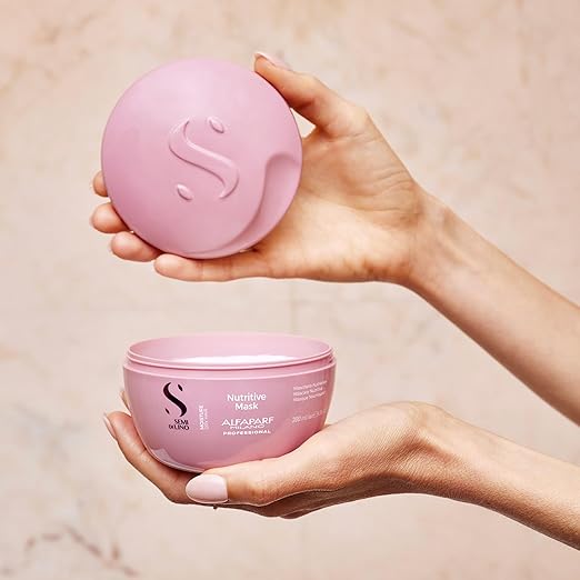Alfaparf Milano Semi Di Lino Moisture Nutritive Mask for Dry Hair - Safe on Color Treated Hair - Sulfate Paraben and Paraffin Free - Professional Salon Quality