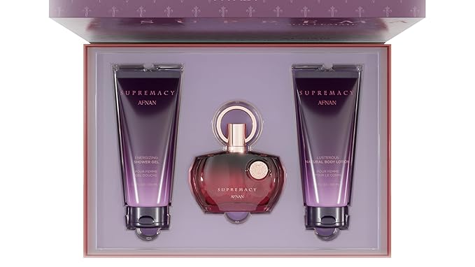 Afnan Supremacy Purple Perfume Gift Set ? Eau De Perfume + Body Lotion + Shower Gel