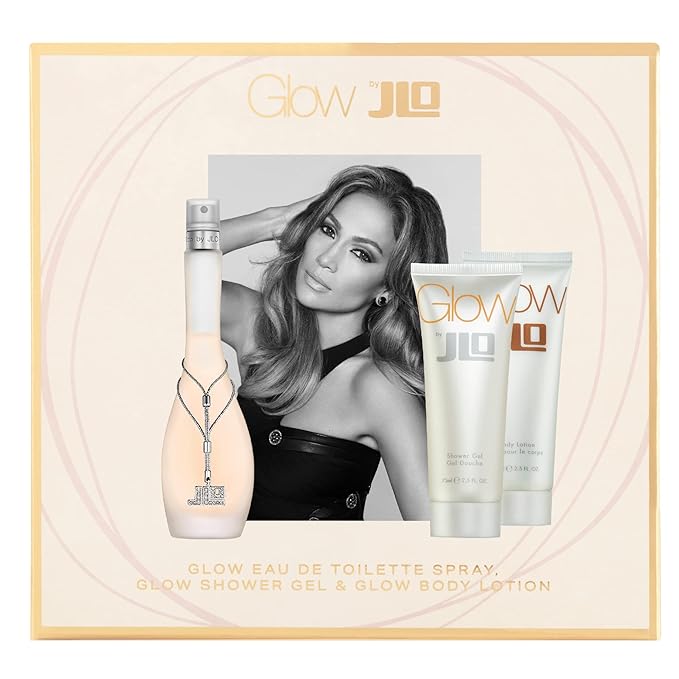 Jennifer Lopez Glow Gift Set - Eau De Toilette 50ml &amp Shower Gel Body Lotion 75ml Each