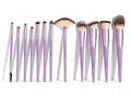 Trademark Beauty The Essentials Makeup Brush Collection - Makeup Brushes Synthetic Bristles Blending Shading Contour - Lavender 12-Piece Set