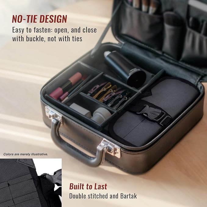 Under NY Sky Salon Scissors Roll Up Holder ? Professional Oxford Canvas Pouch Case for Hair Stylists Barbers &amp Hairdressers ? Portable Storage Organizer for Hair Cutting Shears &amp Salon Tools