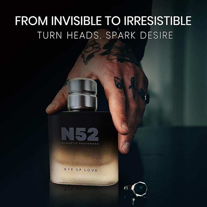 Eye of Love N52 Magnetic Pheromone Cologne for Men - Citrus Lavender Scent with Amber &amp Cedarwood - High Concentration Parfum Fragrances for Confidence &amp Presence - 50ml/1.6fl oz Pheromone Per