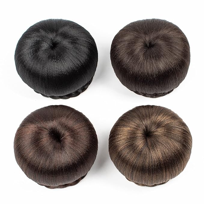 Hair Bun Pieces for Women 1 Pack Synthetic Bun Braided Ponytail Hair Extensions Women's Donut Curls Accessories for Women