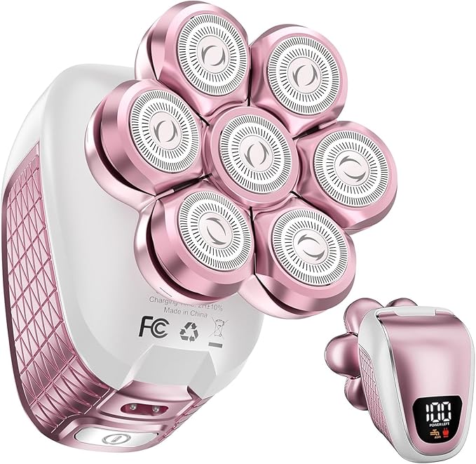 Electric Razors for Women Legs: 5-in-1 Rechargeable Body Shaver - Waterproof Wet Dry Hair Remover - Trimmer for Lady Face Underarms Public Men