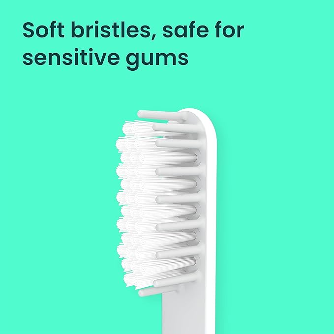 quip Sonic Toothbrush Replacement Heads for Adults - 6 Pack - Verified quip Standard Brush Head Refills for Electric Toothbrushes - Soft Bristles Compact &amp Flexible - Last 3 Months Each