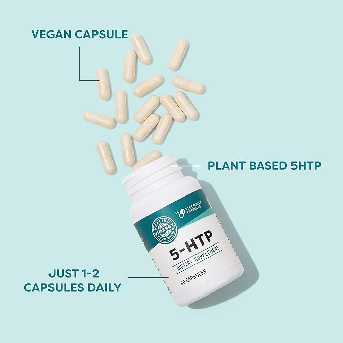 Vimergy 5-HTP Capsules? Clean Formula Supporting a Healthy Mood Better Sleep and May Enhance Serotonin Levels.* Kosher and Vegan. ? (60 ct.)