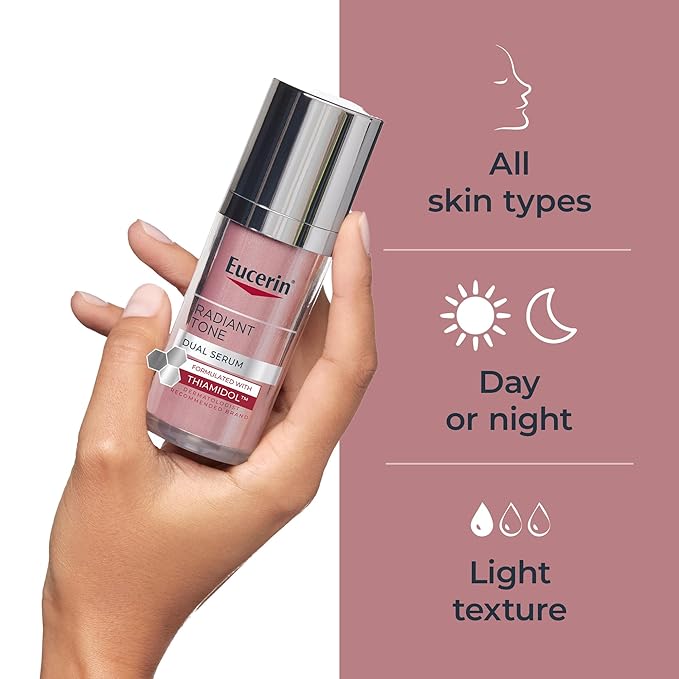 Eucerin Radiant Tone Dual Serum Dark Spot Corrector Dark Spot Serum with Thiamidol and Hyaluronic Acid Helps Visibly Reduce the Look of Dark Spots Holiday Gifts for Self Care 1 Fl Oz Bottle