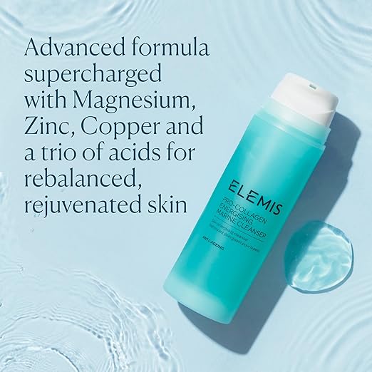 ELEMIS Pro-Collagen Energising Marine Cleanser 150ml ? Anti-Aging Gel Face Wash To Purify Energize &amp Refresh Skin with Magnesium &amp Zinc