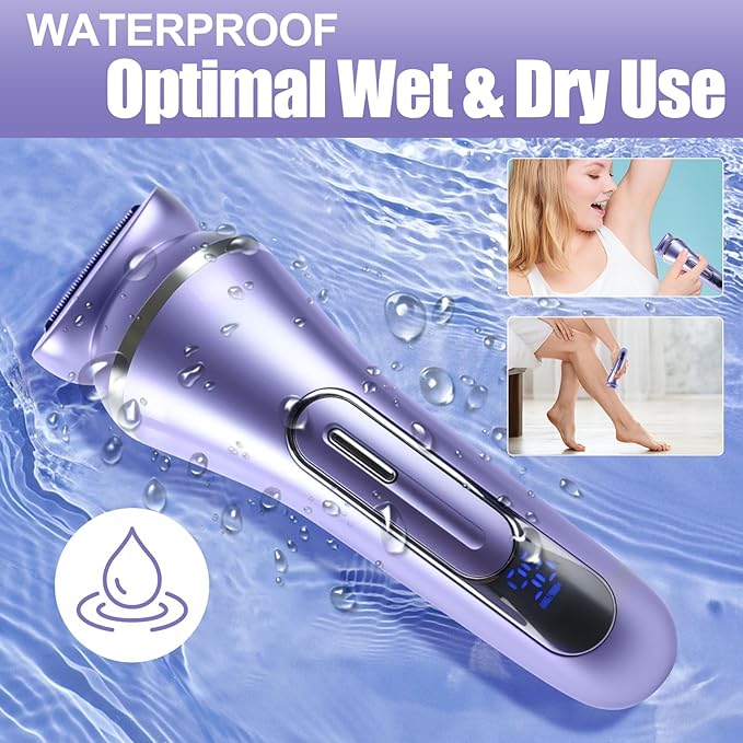 3.0 Women Face Epilator 7-in-1 Rechargeable Facial Hair Remover with LED Battery Display Facial Shaver for Face Eyebrow Nose Trimmer