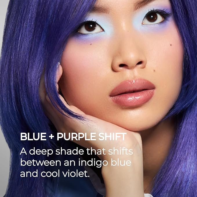 XMONDO Color Blue + Purple Shade Shift ? Blue Purple Dye with Bond Booster &amp Hyaluronic Acid 8 oz