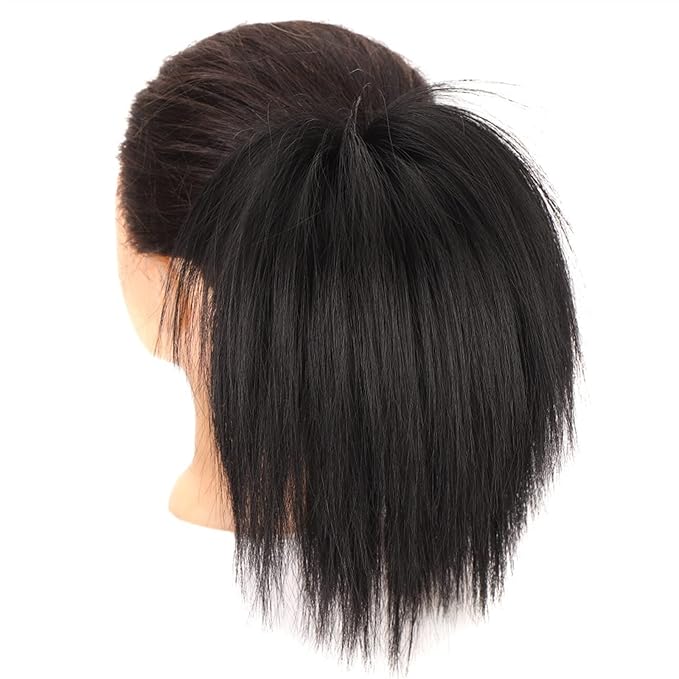EARSHOT Hair Buns Hair Piece 1 Pack Synthetic Messy Bun with Elastic Rubber Band Wig Straight Hair Ponytail Extensions Hair Bun for Women Hair Accessories For Girls (Color : 10)