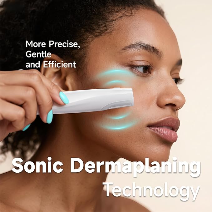 Liberex Dermaplane Razor Hair Identifier Spray for Women Face Shaving Sonic Dermaplaning Tool Set for Peach Fuzz Removal