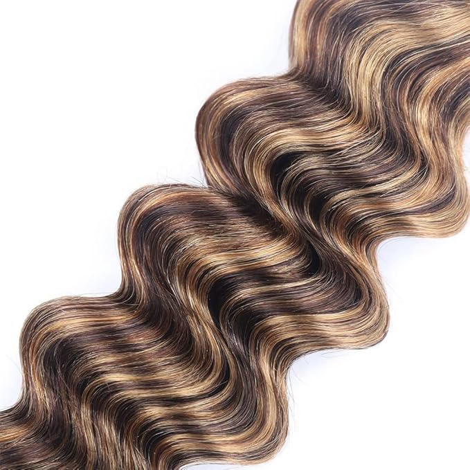 P427 Honey Blonde Human Hair Bundles Deep Wave Bundles 26 28 30 Inch Unprocessed Brazilian Virgin Remy Hair 3 Bundle Blonde Deep Wave Bundle Human Hair Extensions